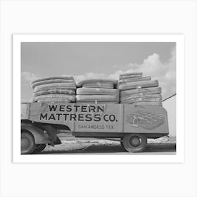 Truck Filled With Mattresses, This Mattress Company Uses These Trucks To Distribute Its Products Throughout Tex Art Print