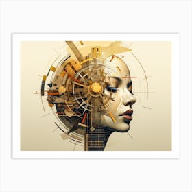 Abstract Illustration Of A Woman And The Cosmos 52 Art Print