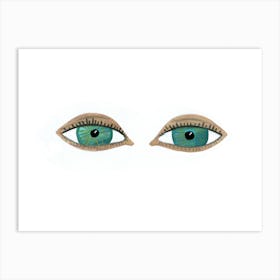 Blue Eye Contact Art Print