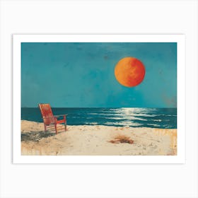 Chair On The Beach Art Print