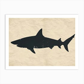 Carpet Shark Silhouette 2 Art Print