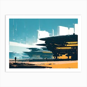 Futuristic City 6 Art Print