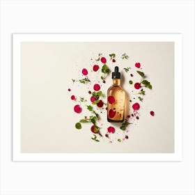 Roses On A Bottle Art Print