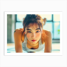 Korean Girl Doing Yoga Art Print