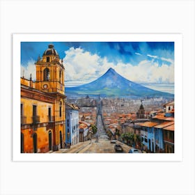 Ecuador Cityscape Art Print