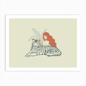 Tiger Woman Art Print