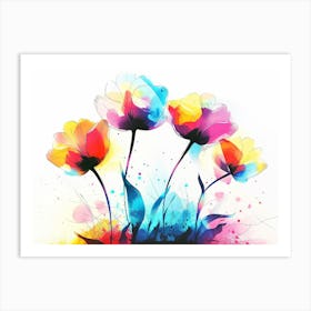 Colorful Tulips Art Print