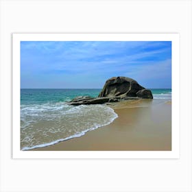 Rock Formation On The Beach Art Print