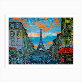 Paris At Sunset 1 Art Print