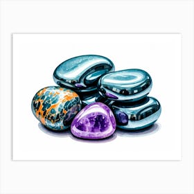 Crystals And Stones Art Print