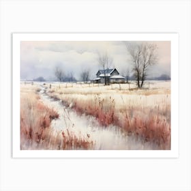 Winter Farmhouse 4 Art Print