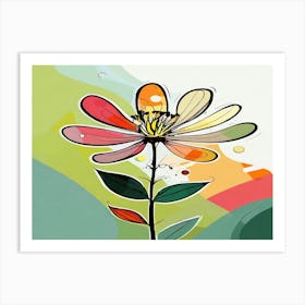 Abstract Flower 1 Art Print