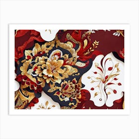 Russian Floral Pattern Art Print