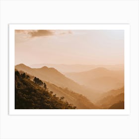 Sunset In The Mountains Art Print