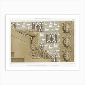 Lion, Departure From Stone Ramp For Monumental Staircase, Maurice Pillard Verneuil Art Print