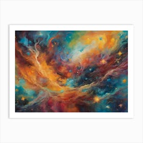 Cosmic Dance Of Colors A Symphony Of Celestial Hues Art Print