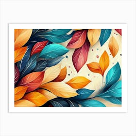 Colorful Leaves 1 Art Print