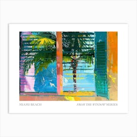 Miami Beach From The Window Series Poster Painting 3 Art Print