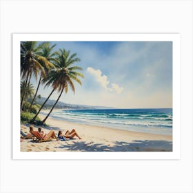 Sun Palms Ocean Beach  Art Print