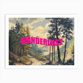  Pink Wanderlust Poster Vintage Woods 7 Art Print