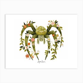 Little Floral Spider 1 Poster Art Print