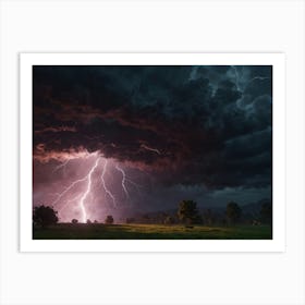 Lightning In The Sky 24 Art Print