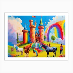 Rainbow Castle 2 Art Print