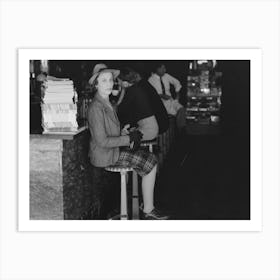 Untitled Photo, Possibly Related To Woman Sitting At Soda Fountain, Taylor, Texas By Russell Lee Art Print