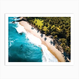 Aerial View Of A Beach 7 Art Print