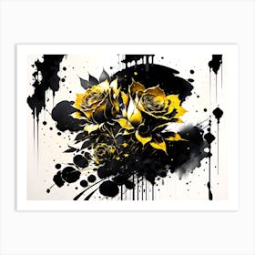 Gold Roses 2 Art Print