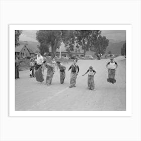 Boys Sack Race, Labor Day Celebration, Ridgway, Colorado By Russell Lee Art Print