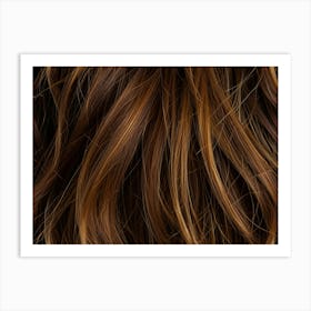 Brown Hair Texture Art Print