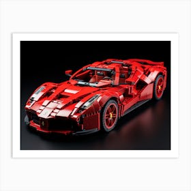 Ferrari Make Of Legos Art Print