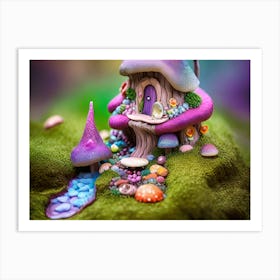 Purple Fairy House  Art Print