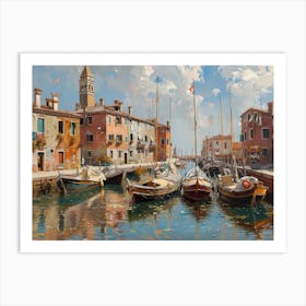 Boats In Venice Art Print