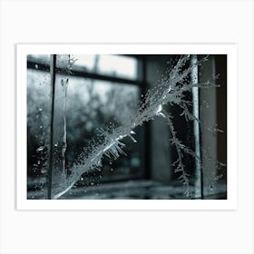 Ice On A Window Art Print