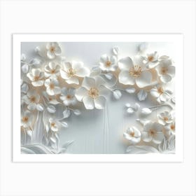 Paper Flowers 8 Art Print