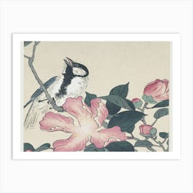 Bird Perched On A Flower 1 Art Print