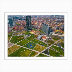 Bosco Verticale Print Aerial View. Aerial Photography. Art Print