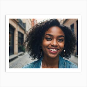 Portrait Of Young African American Woman Art Print