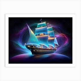 Ship In The Sky 1 Art Print