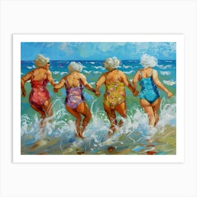 Old Ladies In Bathing Suits Art Print