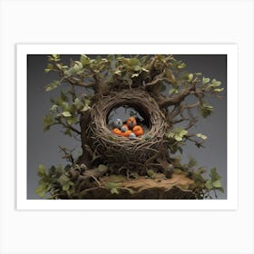 Birds In A Nest 2 Art Print