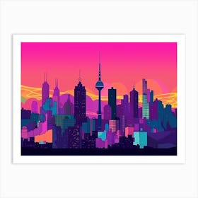 Kiev Skyline Art Print