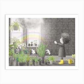 Plant Watering Time Art Print