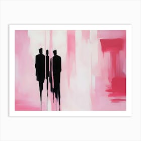 Three Men In Pink Art Print