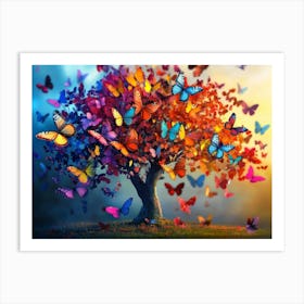 Butterfly Tree 8 Art Print