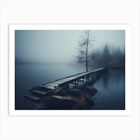 Pier In The Fog 4 Art Print