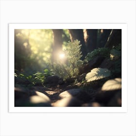 Dappled Sunlight In The Thicket Art Print