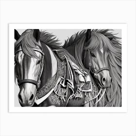 Two Horses Art Print